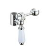 ENKI B14 Hand Shower Bracket Round Slider Riser Column Rail 18mm Chrome White