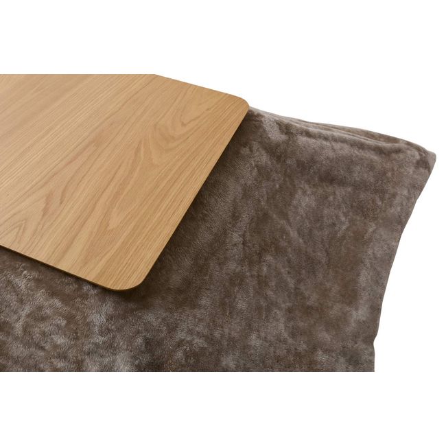 Emur Moisture Absorption Heating, Warm, Rectangular, Emur Heat, Flannel Kotatsu Futon Cover, Approx. 76.8 x 96.5 inches (195 x 245 cm), Greige