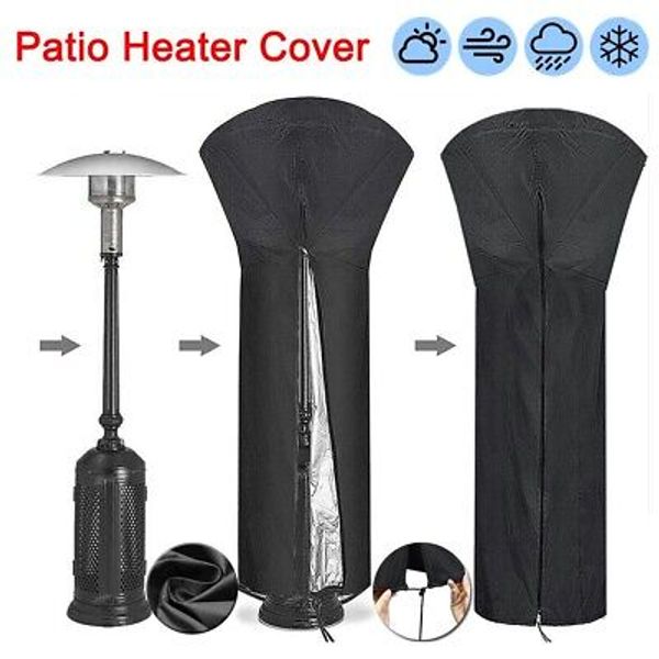 Heavy Duty Black Patio Heater Cover Protection against Dust Rain and Snow