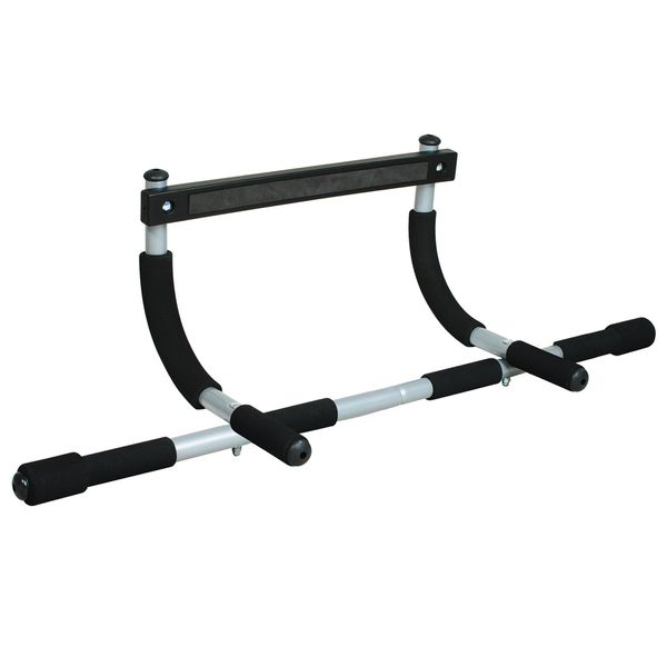 Iron Gym Pull Up Bars - Total Upper Body Workout Bar for Doorway, Adjustable Width Locking, No Screws Portable Door Frame Horizontal Chin-up Bar, Fitness Exercise & Training Equipment for Home