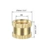 TOP-VIGOR 50Pcs Threaded Insert Knurled Nuts, M6 x 6mm x 8mm OD Brass Female Thread Knurled Nuts, Embedment Nut Insert for 3D Printer