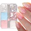 Aurora Powder Mirror Powder 6 Colors Set Holo Chameleon Neon Powder Nail Parts Gel Nails Metallic Nails Mirror Nails Nail Powder For Nail Art Resin