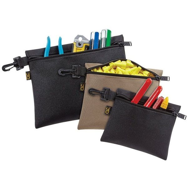 CLC Work Gear Multi-Purpose Clip-On Zippered Parts and Tool Bag Set