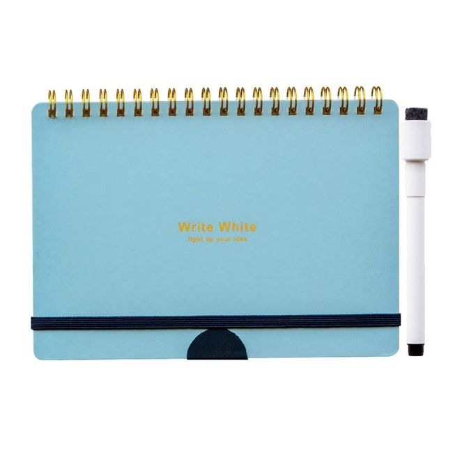 Gakken Sta:ful ww White Whiteboard Notebook, B6, Blue