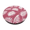 Tropical Botanical Palm Leaf Summer Pattern Honeysuckle Pink PopSockets Swappable PopGrip
