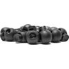 Realm Single Hole Round Cord Locks Black with Spring Loaded Push Button (Pack of 2)