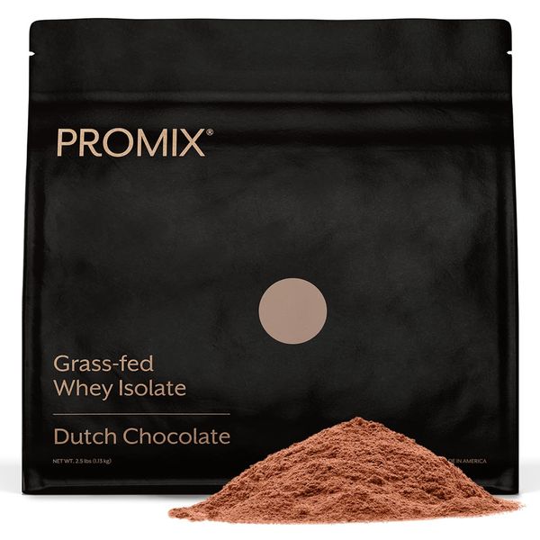 Promix Whey Protein Isolate , Chocolate - 2.5lb - Grass-Fed & 100% All Natura...