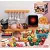 Deluxe 93-Pieces Interactive Kids Kitchen Playset w/ Realistic Accessories