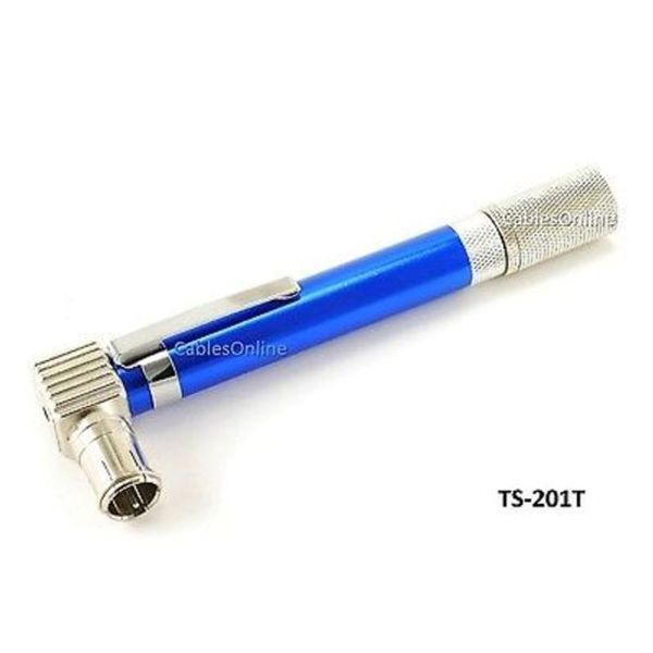 Pocket Sized RF Cable Toner Continuity Tester w/ Battery & F-Connector Coupler