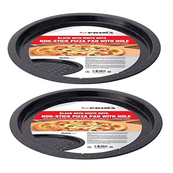 2 x 35cm 12" Pizza Pan Tray Vented Crispy Pizzas