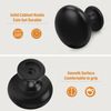 Probrico 5 Pack Matte Black Cabinet Knobs Single Hole Round Kitchen Cupboard Pulls for Bathroom Drawer Dresser