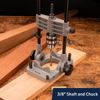 Multi-Angle Drill Guide: 3/8 Inch Shaft with Depth Adjustment for Woodwork