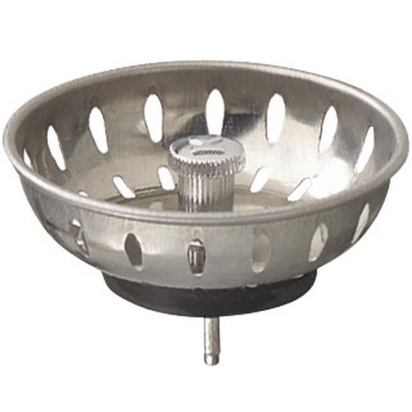 PLUMB PAK PP22022 STAINLESS STEEL FIXED POST SINK STRAINER BASKET 6341655