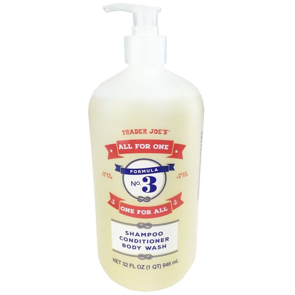 Trader Joe's Formula No.3 "All for One, One for All" Shampoo Conditioner & Body Wash 32 fl oz (1 bottle)