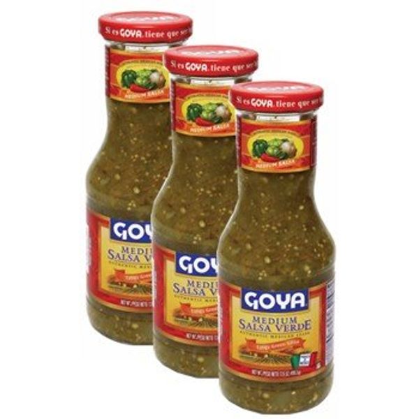 Goya Salsa Verde 17.6 oz Pack of 3 Authentic Mexican Salsa