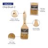 Pro Grade - Chip Paint Brushes - 12 Ea 2 Inch Chip Paint Brush Light Brown