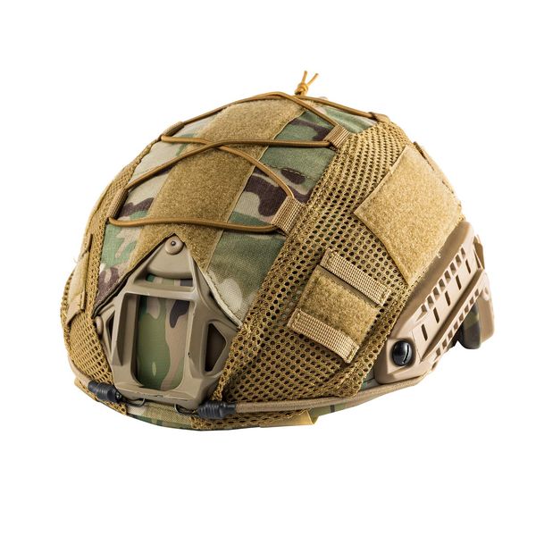 OneTigris Multicam Helmet Cover ZKB06 No Helmet - Cloth Cover for Ballistic Fast Helmet in Size L & Fast PJ Helmet in Size L/XL, Multicam