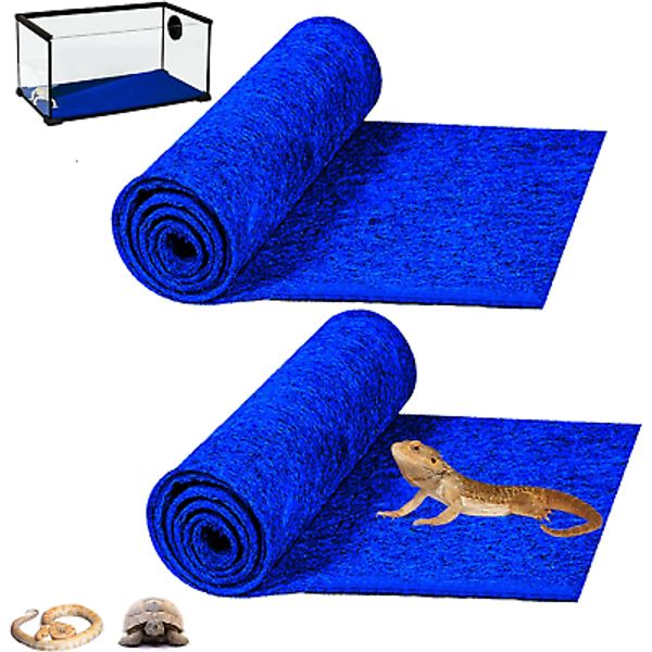 2 Pack Reptile Carpet, 39’’ X 20’’ Terrarium Bedding Substrate Liner Reptile Cag