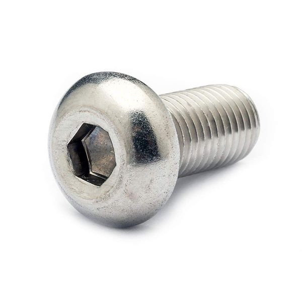 Stainless Steel/Fabric Button Cap (Fine/Full Thread) M10 x 35 (2 Pieces)