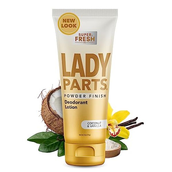 Super Fresh Lady Parts Feminine Hygiene Body Powder Deodorant Lotion For Breasts, Private Parts, Crotch & Inner Thigh to Stop Odor & Friction - Aluminum Free Deodorant For Women - No Talc or Parabens