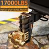 2" Receiver 6" Drop Hitch Trailer Hitch with Hook Adjustable 17000LBS Tri-Ball