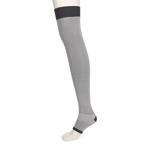 Tabio Elastic Compression Knee High Socks for Sleeping, M - L, Made in Japan, gray
