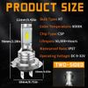 H7 LED Headlight Bulbs Conversion Kit High Low Beam 10000K Super White Bright