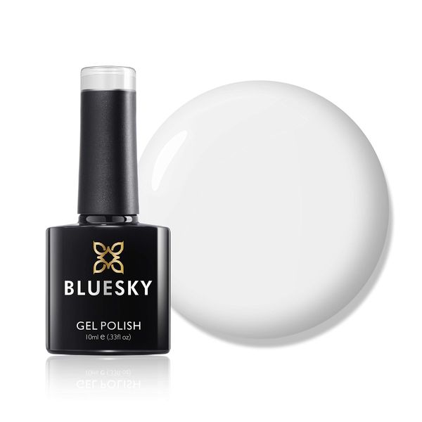 BLUESKY Gel Nail Polish 10 ml, Studio White - 80526, White Gel Nail Polish for 21 Day Manicure, Professional, Salon and Home Use, Requires Curing Under LED UV Nail Lamp