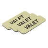 Valet 1 x 3" Name Tag, Brushed Gold (3 Pack)