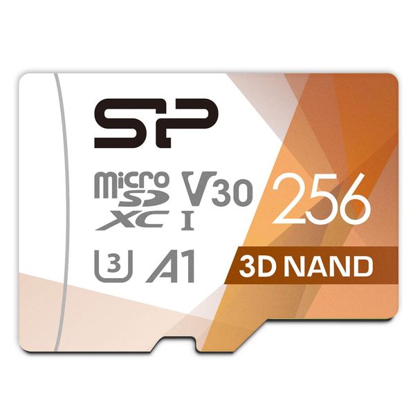 SP Silicon Power MicroSD Card 256GB [Nintendo Switch Operation Confirmed] 4K Compatible Class 10 UHS-1 U3 Maximum Read 100MB/s 3D Nand SP256GBSTXDU3V20AB