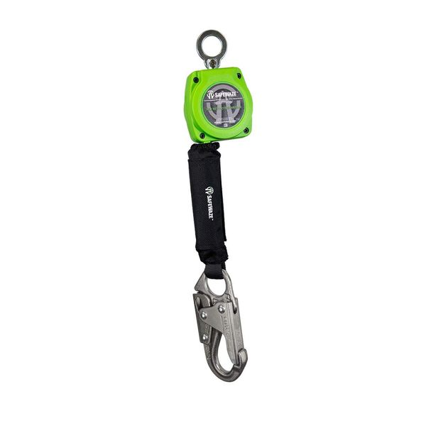 Safewaze 019-5040 6' Single Web Retractable with Double Locking Steel Snap Hook/No