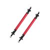 Partuto 1pair 100mm 3.94" Adjustable Car Bumper Splitter Support Rod Red Replacement