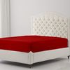 Sapphire Collection 300 Thread Count 100% Egyptian Cotton Fitted Sheets (Double, Red)
