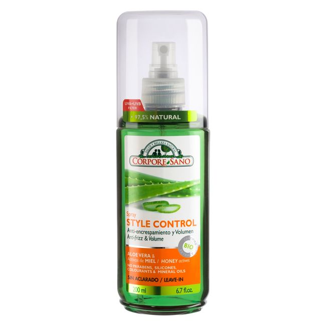 Corpore Sano Aloe Vera & Honey Spray Style Control. Anti-frizz & Volume. 200ml.