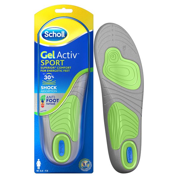 Scholl Women's Gel Activ Sport Insoles UK Size 3.5-7.5