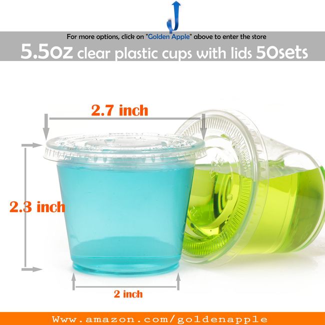 Choice 5.5 oz. Clear Plastic Souffle Cup / Portion Cup - 100/Pack