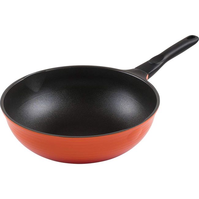 Wahei Freiz RA-9690 Frying Pan, Vegetable Stir-fried, Chinese Food, Calvic, 11.8 inches (30 cm), BIG Size, For Gas Fire, Titanium Barrier Coat