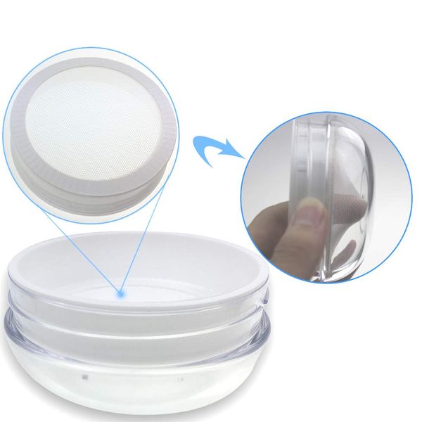 Face Powder Containers 60mL for Loose Foundation Powder or Body Powder Compatable with Joly Power Puff