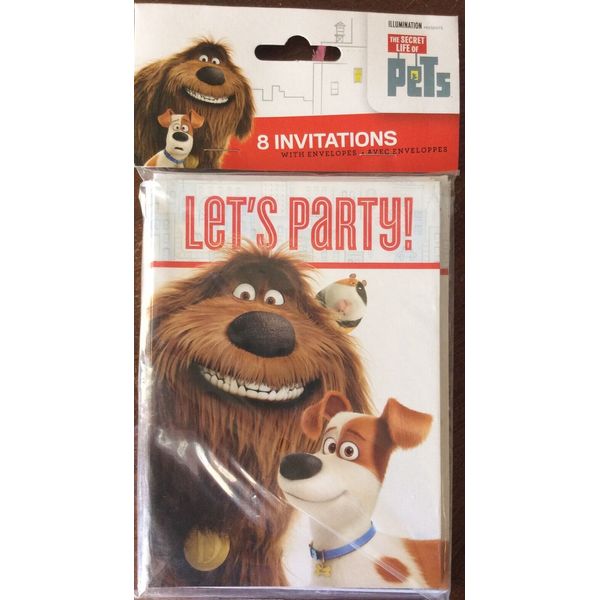 The Secret life of Pets party supplies-invitations 8ct.