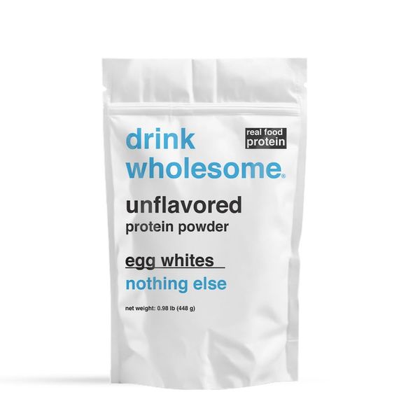 drink wholesome Unflavored Egg White Protein Powder | for Sensitive Stomachs | Gut Friendly | Low FODMAP | Dairy & Lactose Free | Carnivore & Paleo | Safe for Kids & Seniors