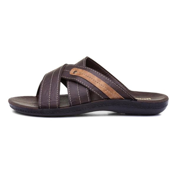 Red Fish Edgar Mens Dark Brown Mule Sandal - Size 6.5 UK - Brown