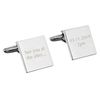 Custom Personalised Laser Engraved Square Any Role Cufflinks. Wedding Accessories For Him.