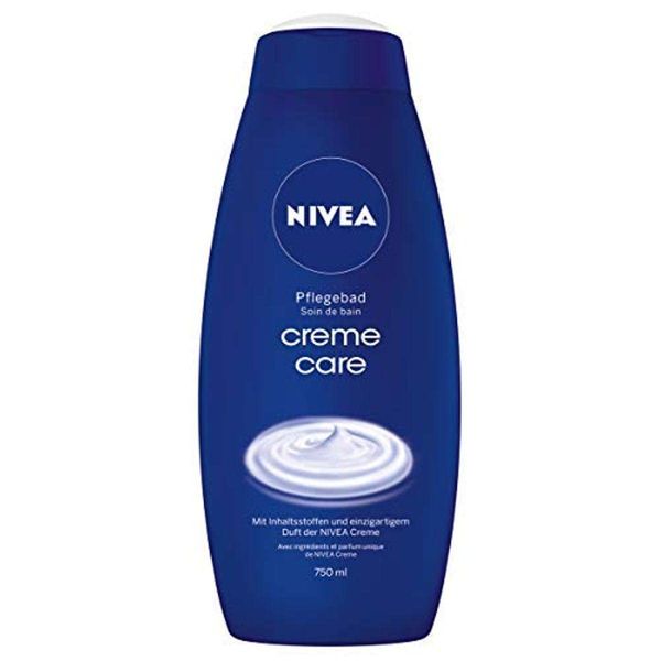 NIVEA Creme Care Bath Nourishing Bubble Bath with the Fragrance of the Original NIVEA Cream, pH Skin-Friendly Formula with Vitamin C & E and Valuable Oils (750 ml)