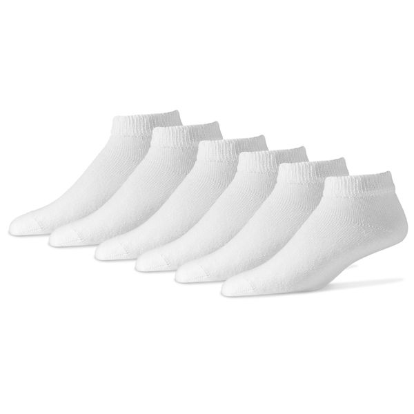 Physicians' Choice Diabetic Socks Unisex Diabetic Low Cut Socks for Men & Women 12 Pack - White - Size 7-9 (M) / 9-11 (W)