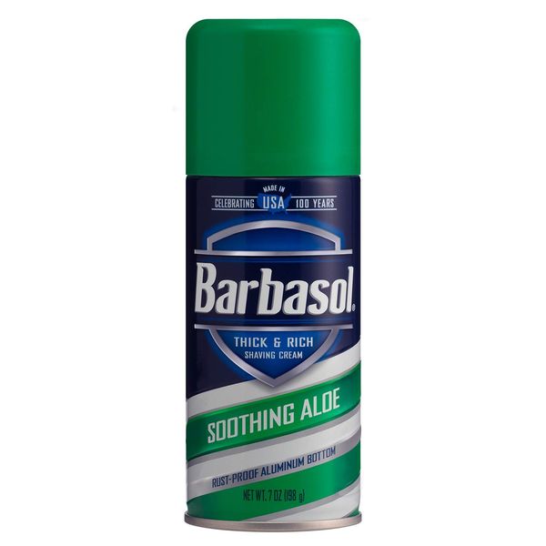 Barbasol Shave Cream 7 Ounce (Soothing Aloe, Pack of 2)