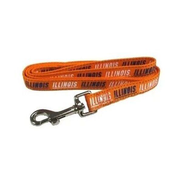 Pup Rally Pet Goods University of Illinois Dog Leash S Reflective Nylon Orange