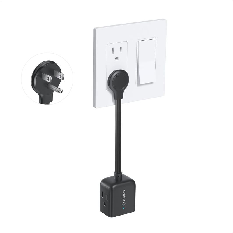 TROND Flat Outlet Extender with 6 Inch Cord - Multi Plug Extension ...