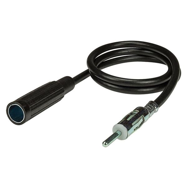 tomzz Audio 1600-000 KFZ Antennen Verlängerung Kabel 0,5m DIN Stecker auf DIN Buchse Kupplung Antennenkabel