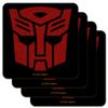 Transformers Autobot Symbol Low Profile Novelty Cork Coaster Set