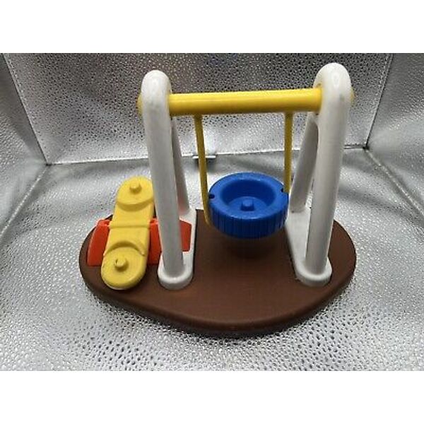 RARE VTG LITTLE TIKES TODDLE TOTS COMMUNITY PLAYGROUND SWING & SEESAW